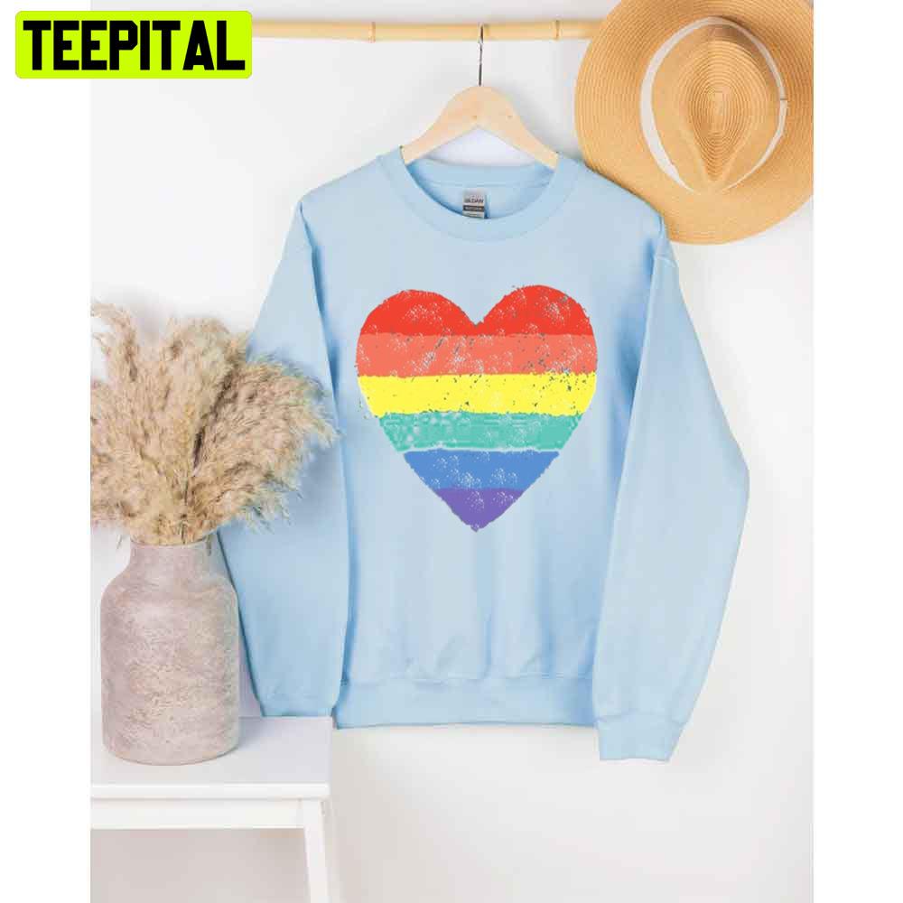Vinage Heart Pride Allyship Happy Pried Month Unisex T-Shirt Vinage Heart Pride Allyship Happy Pried Month Unisex T-Shirt