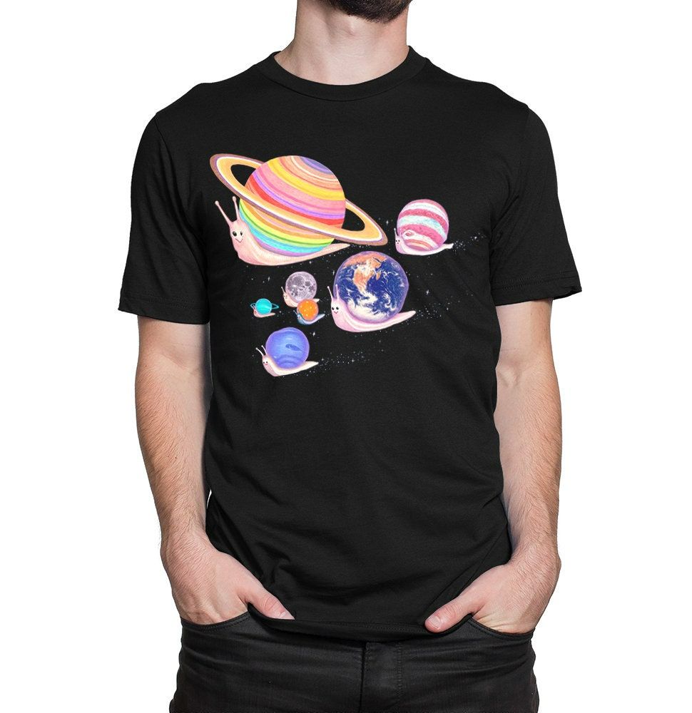 Walk Snail Planets Art T-Shirt Walk Snail Planets Art T-Shirt
