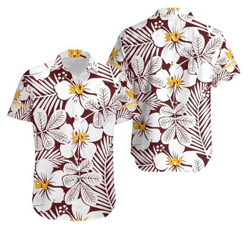Washington Football Team Flower Hawaii Shirt and Shorts Summer Collection H97 Washington Football Team Flower Hawaii Shirt and Shorts Summer Collection H97