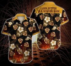 Welder I Look Better Hawaiian Graphic Print Short Sleeve Hawaiian Casual Shirt N98