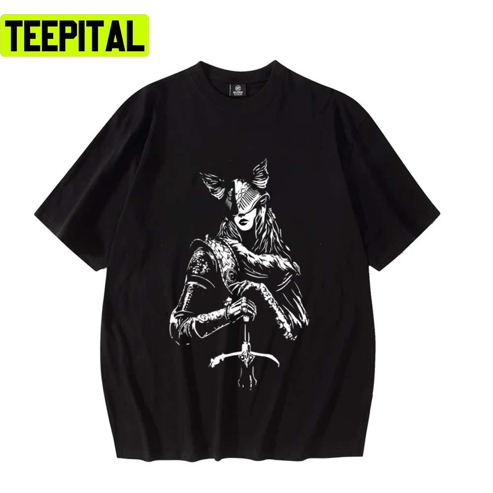 White Art Of Malenia Elden Ring Graphic Unisex T-Shirt White Art Of Malenia Elden Ring Graphic Unisex T-Shirt