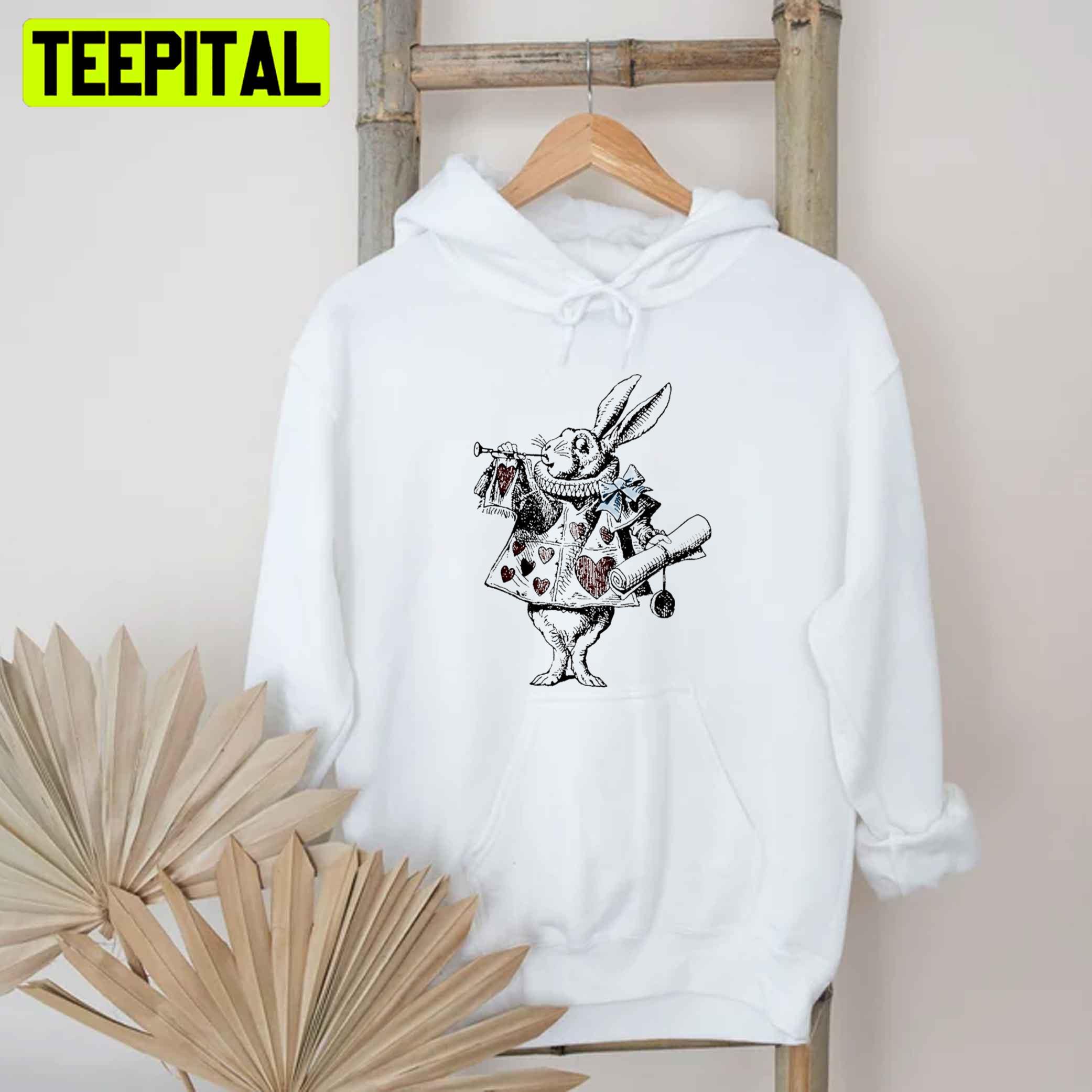 White Rabbit Alice In Wonderland Unisex T-Shirt White Rabbit Alice In Wonderland Unisex T-Shirt