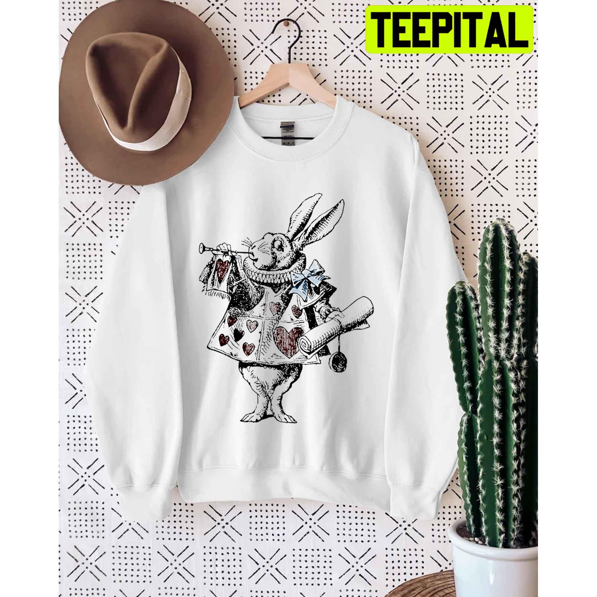 White Rabbit Alice In Wonderland Unisex T-Shirt White Rabbit Alice In Wonderland Unisex T-Shirt