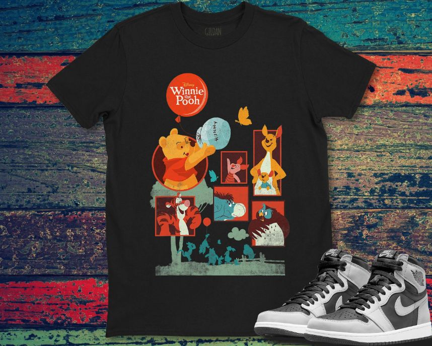 Winnie The Pooh And Friends Panels Disney Unisex Gift T-Shirt Winnie The Pooh And Friends Panels Disney Unisex Gift T-Shirt
