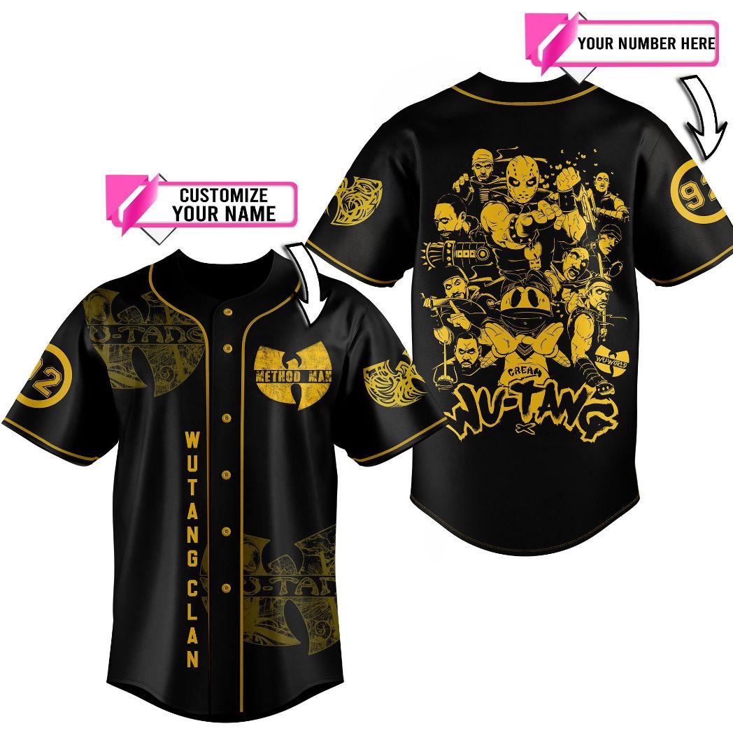 Wutang Baseball Jersey Limited Custom Name PK12 Wutang Baseball Jersey Limited Custom Name PK12
