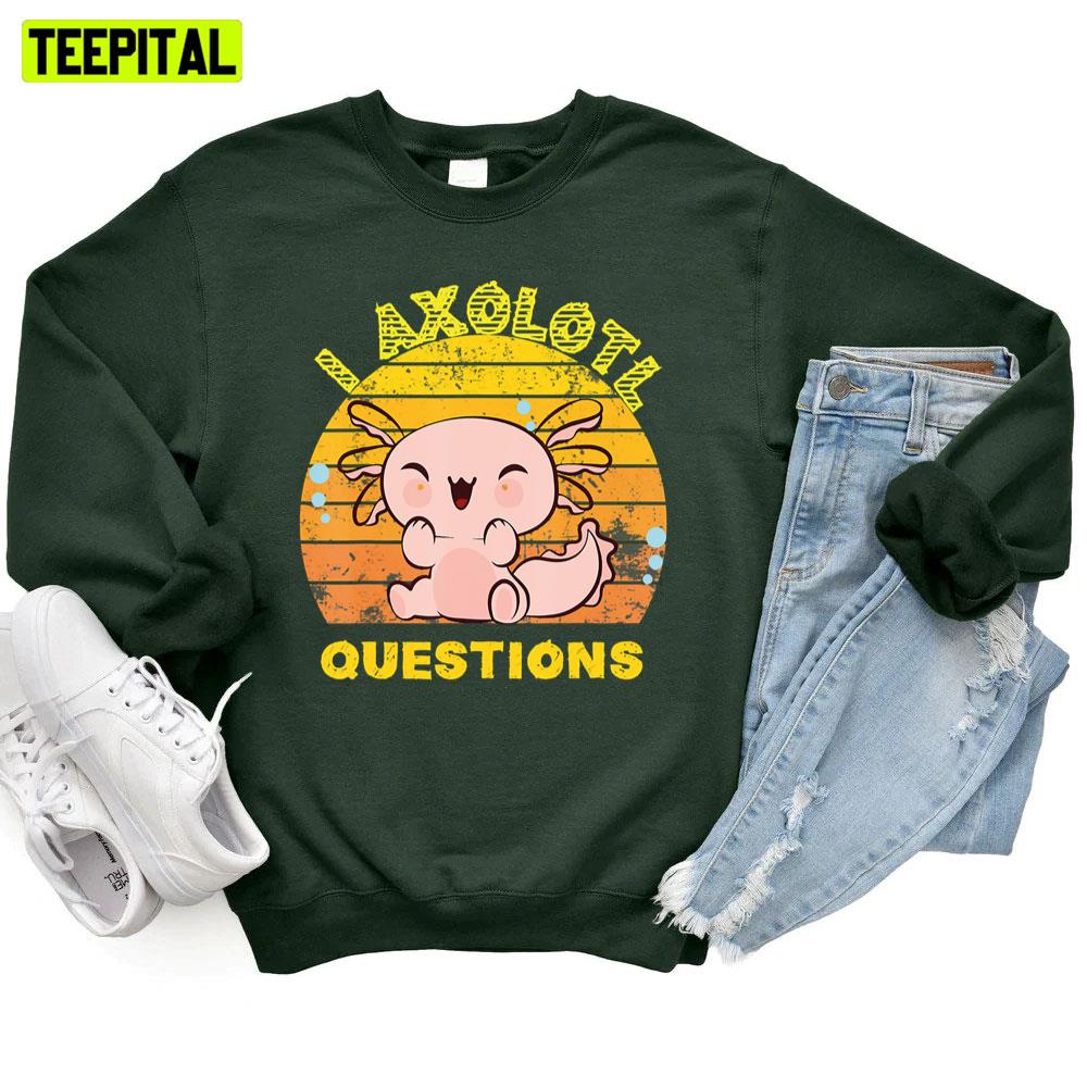 Yellow Vintage I Axolotl Questions Unisex T-Shirt Yellow Vintage I Axolotl Questions Unisex T-Shirt