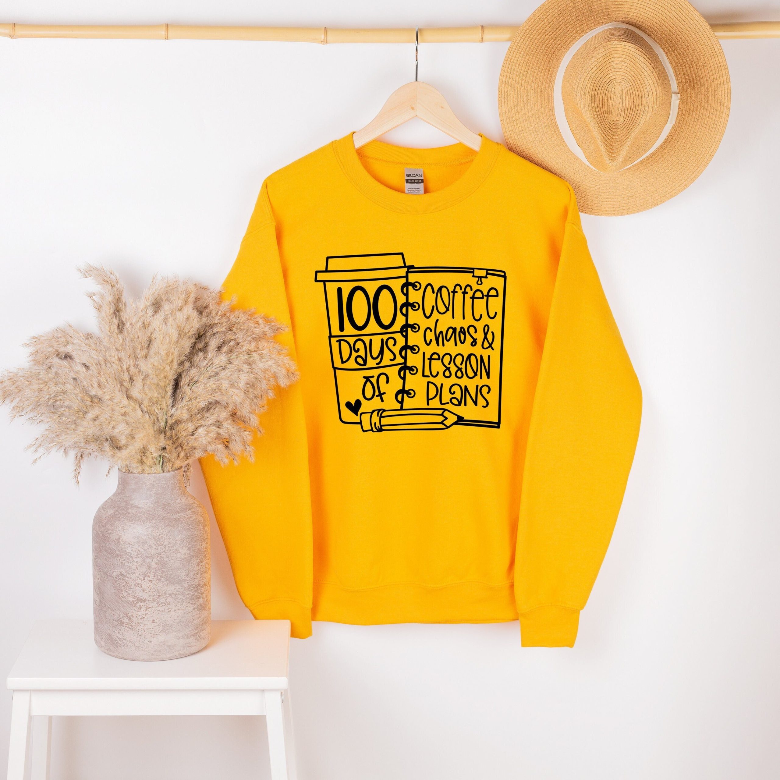 100th Day Of Coffee And Chaos Plans Back To School Unisex Sweatshirt 100th Day Of Coffee And Chaos Plans Back To School Unisex Sweatshirt