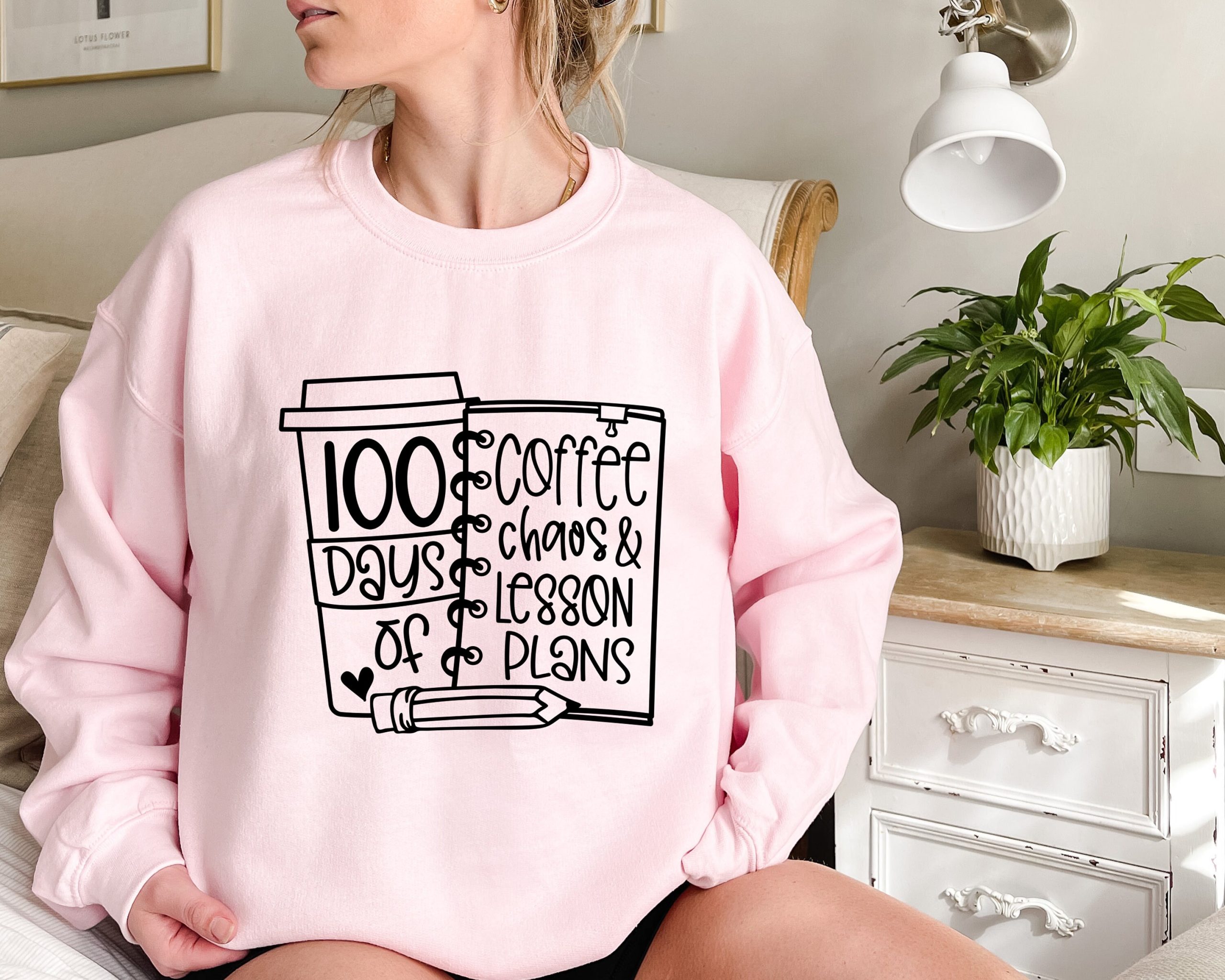 100th Day Of Coffee And Chaos Plans Back To School Unisex Sweatshirt 100th Day Of Coffee And Chaos Plans Back To School Unisex Sweatshirt