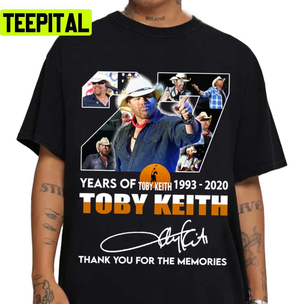 1993-2022 Thank You The Memories Toby Keith Unisex T-Shirt 1993-2022 Thank You The Memories Toby Keith Unisex T-Shirt