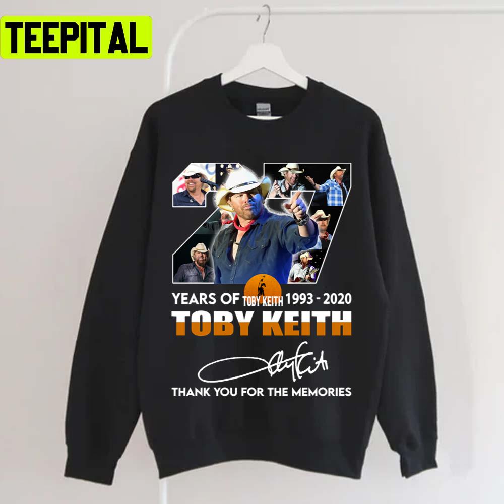 1993-2022 Thank You The Memories Toby Keith Unisex T-Shirt 1993-2022 Thank You The Memories Toby Keith Unisex T-Shirt