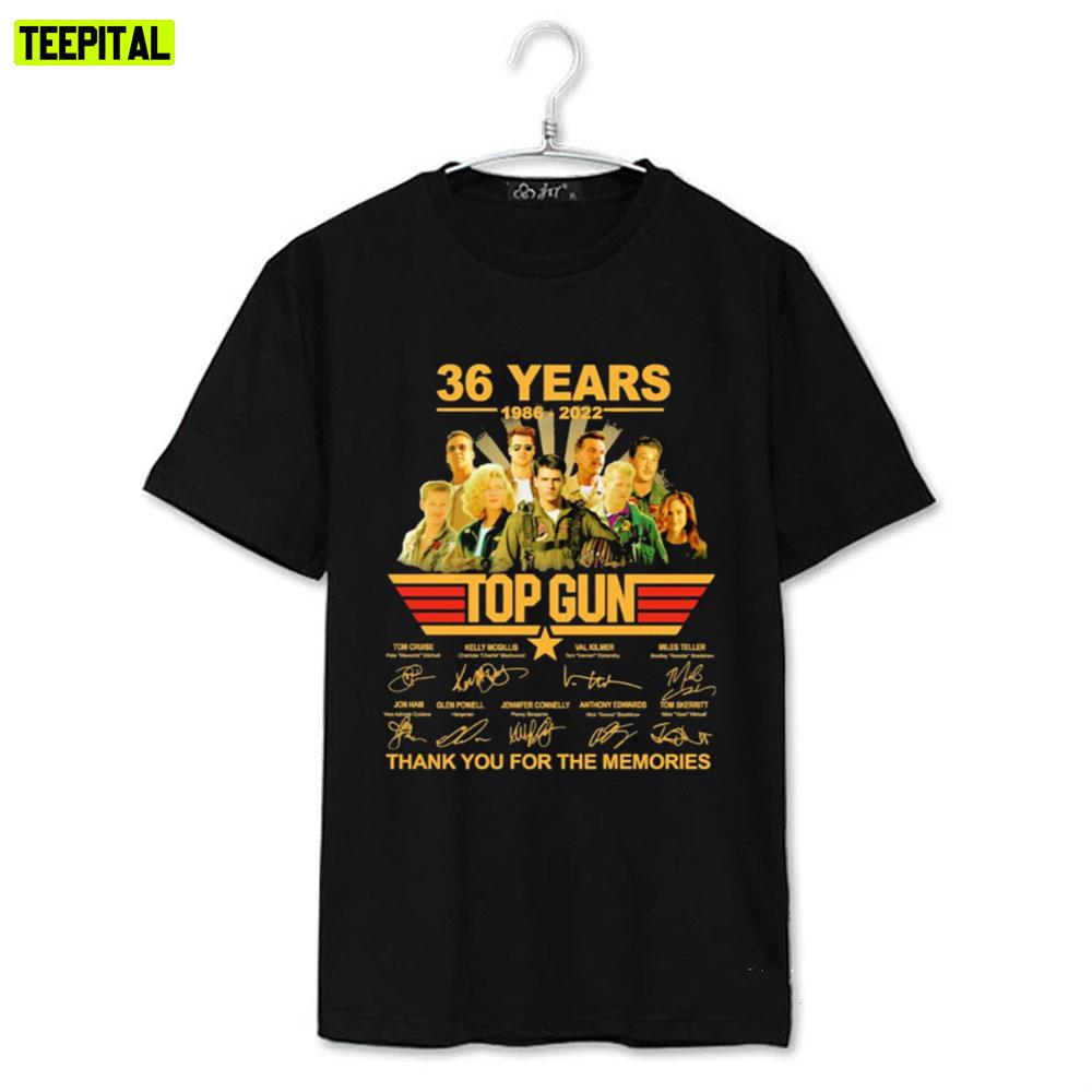 36 Years 1986 2022 Top Gun Thank You For The Memories Unisex T-Shirt 36 Years 1986 2022 Top Gun Thank You For The Memories Unisex T-Shirt