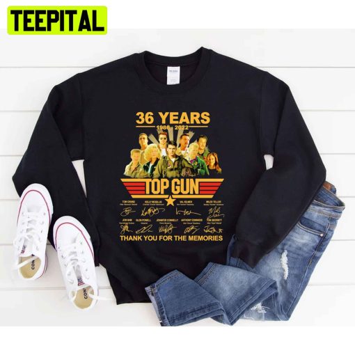 36 Years 1986 2022 Top Gun Thank You For The Memories Unisex T-Shirt