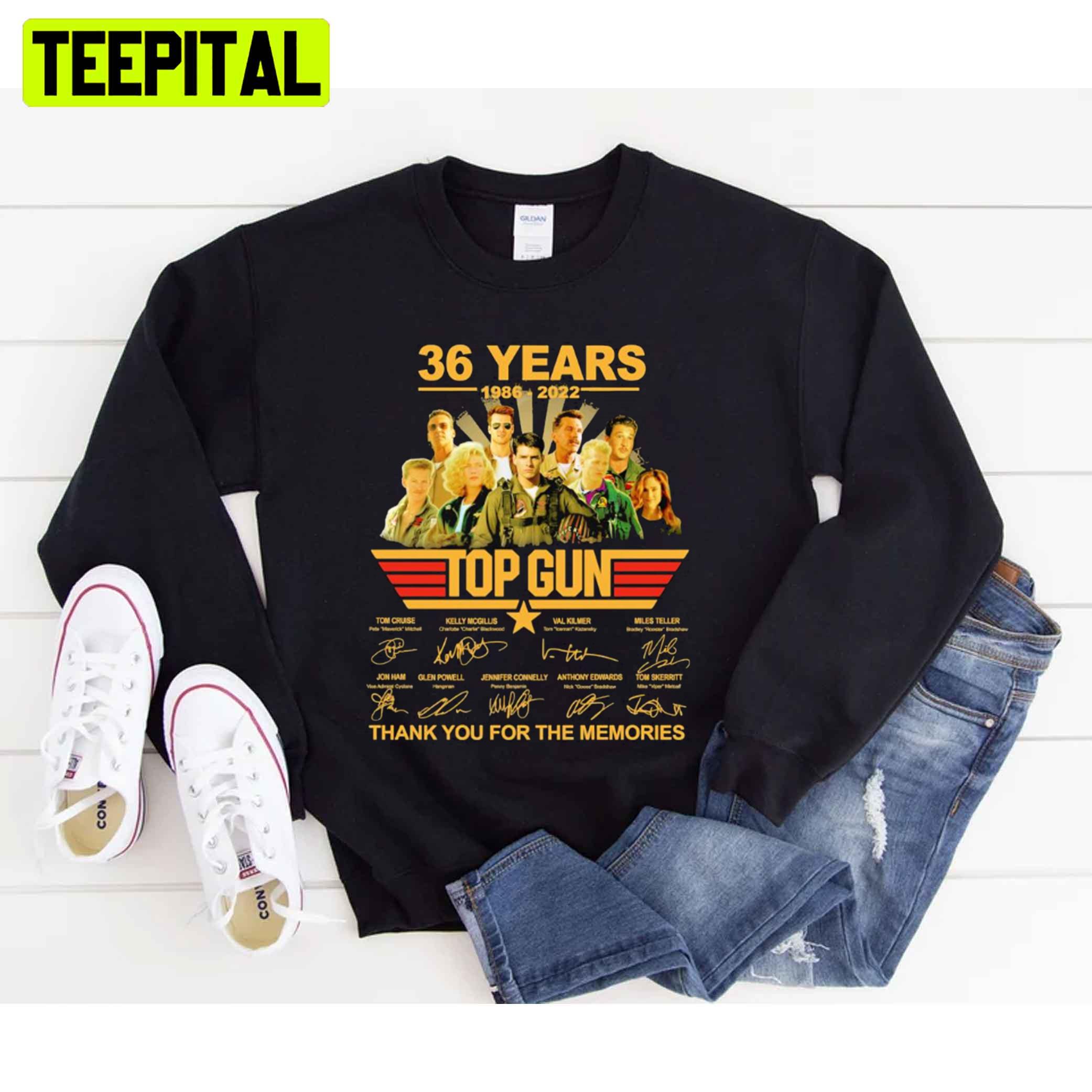 36 Years 1986 2022 Top Gun Thank You For The Memories Unisex T-Shirt 36 Years 1986 2022 Top Gun Thank You For The Memories Unisex T-Shirt