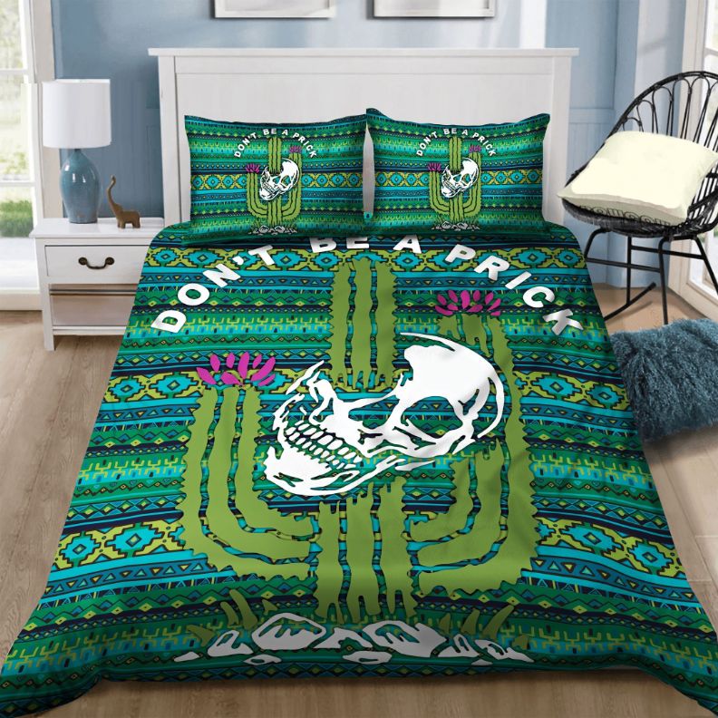 3D Cactus Skull Don't Be A Prick Cotton Bedding Sets 3D Cactus Skull Don't Be A Prick Cotton Bedding Sets