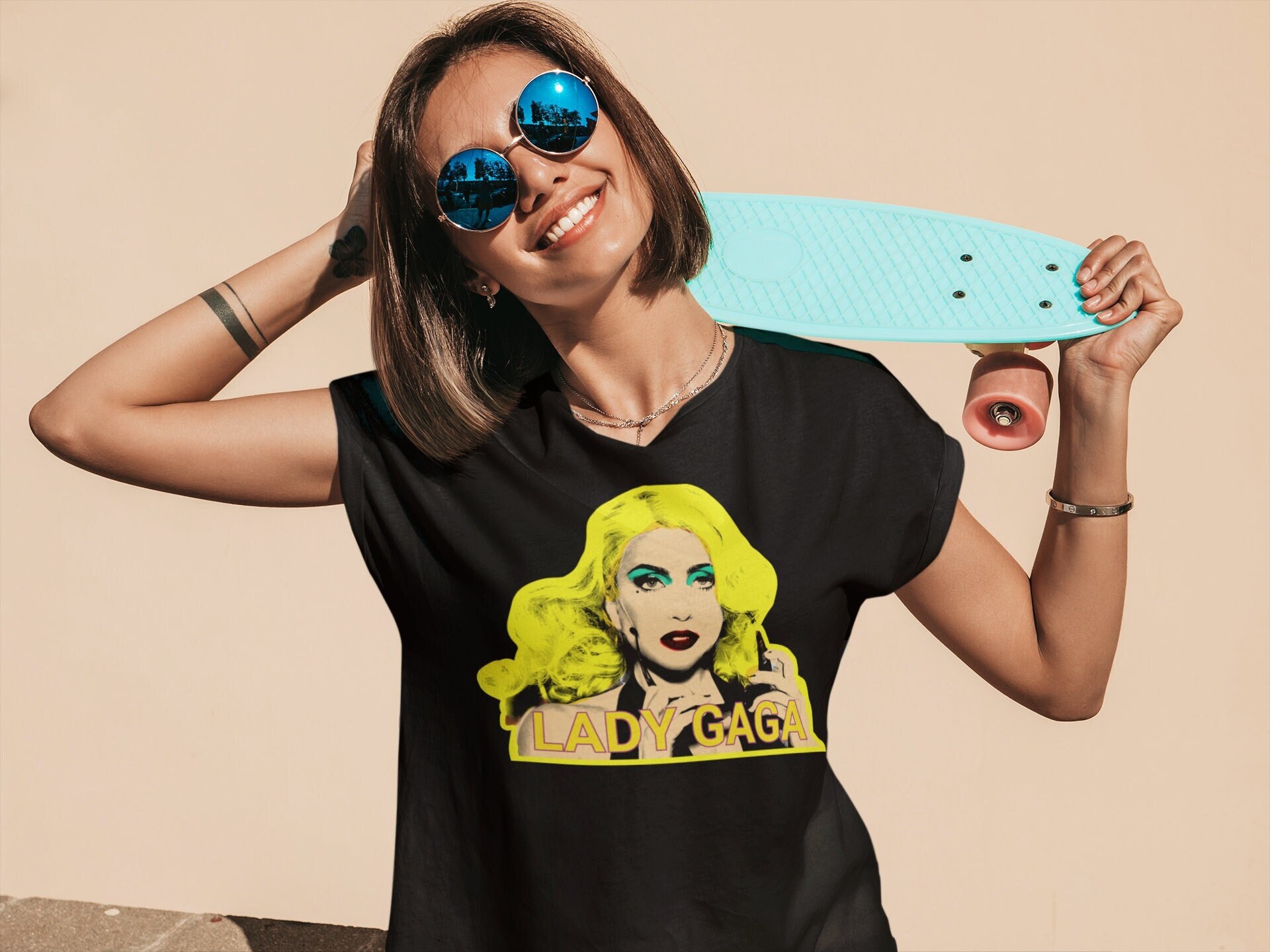 80's Retro Art Lady Gaga Unisex T-Shirt 80's Retro Art Lady Gaga Unisex T-Shirt