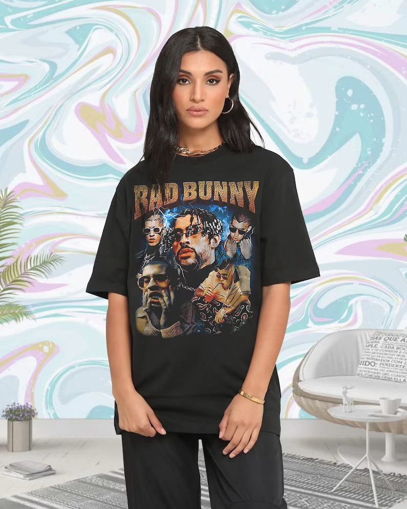 80's Vintage Art Bad Bunny Rap Hip-Hop Unisex T-Shirt 80's Vintage Art Bad Bunny Rap Hip-Hop Unisex T-Shirt