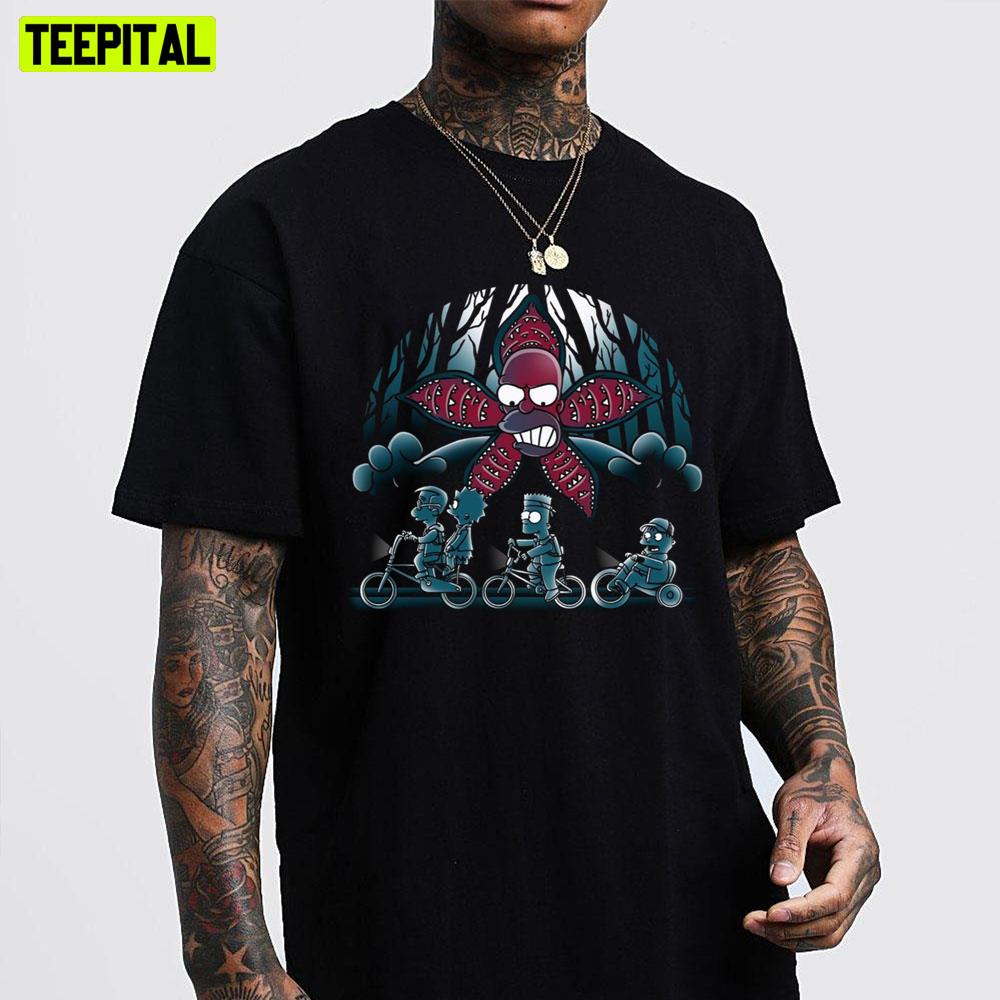 Stranger Things 4 2022 Mix The Simpsons Unisex T-Shirt Stranger Things 4 2022 Mix The Simpsons Unisex T-Shirt