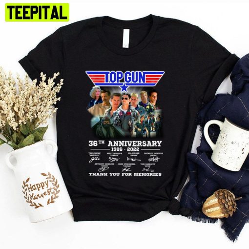 Top Gun 36th Anniversary 1986 2022 Thank You For The Memories Unisex T-Shirt