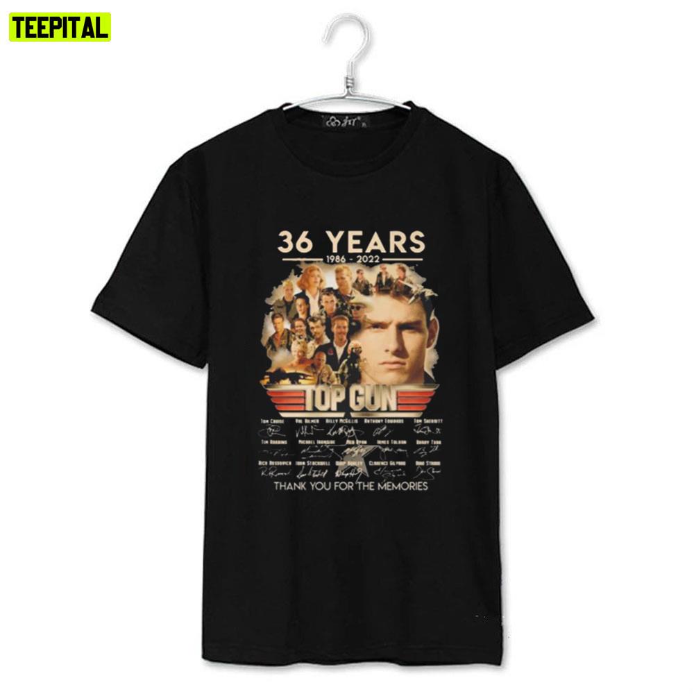Vintage 36 Years 1986 2022 Top Gun Thank You For The Memories Unisex T-Shirt Vintage 36 Years 1986 2022 Top Gun Thank You For The Memories Unisex T-Shirt
