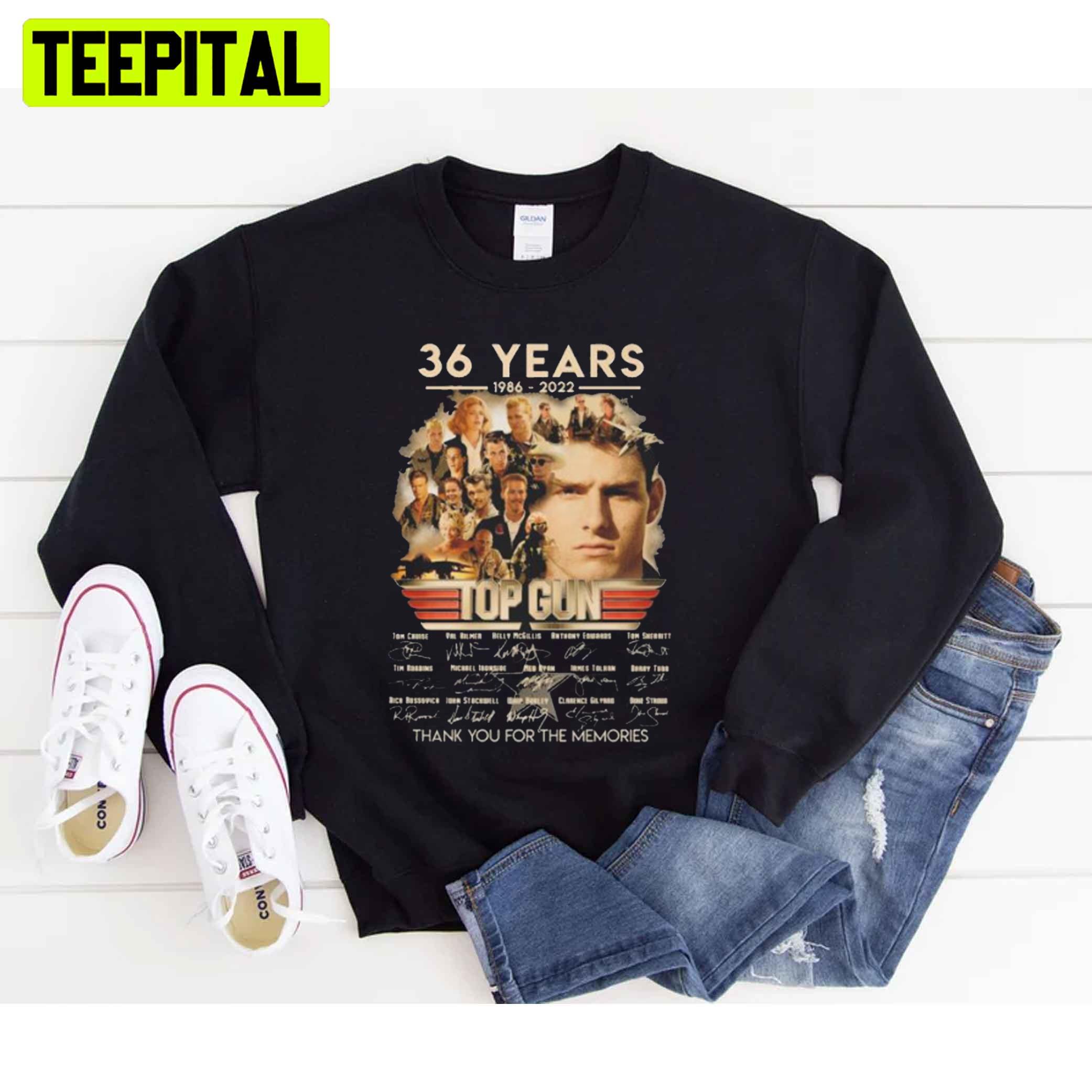 Vintage 36 Years 1986 2022 Top Gun Thank You For The Memories Unisex T-Shirt Vintage 36 Years 1986 2022 Top Gun Thank You For The Memories Unisex T-Shirt