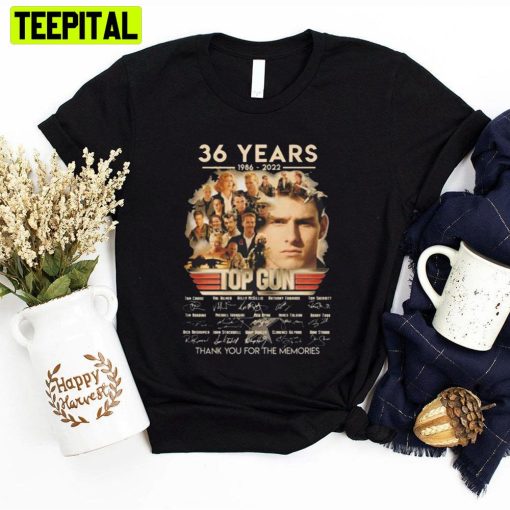 Vintage 36 Years 1986 2022 Top Gun Thank You For The Memories Unisex T-Shirt