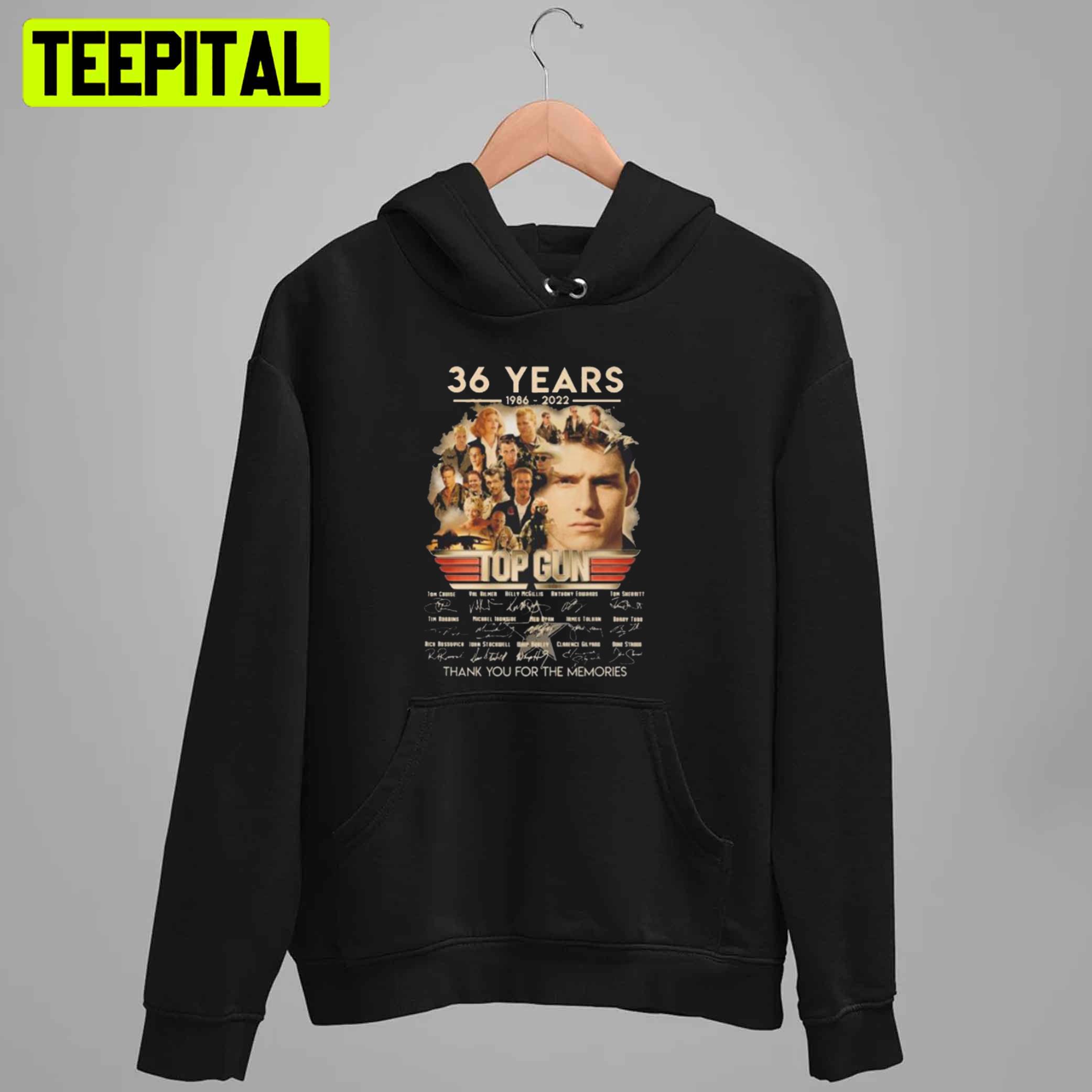 Vintage 36 Years 1986 2022 Top Gun Thank You For The Memories Unisex T-Shirt Vintage 36 Years 1986 2022 Top Gun Thank You For The Memories Unisex T-Shirt