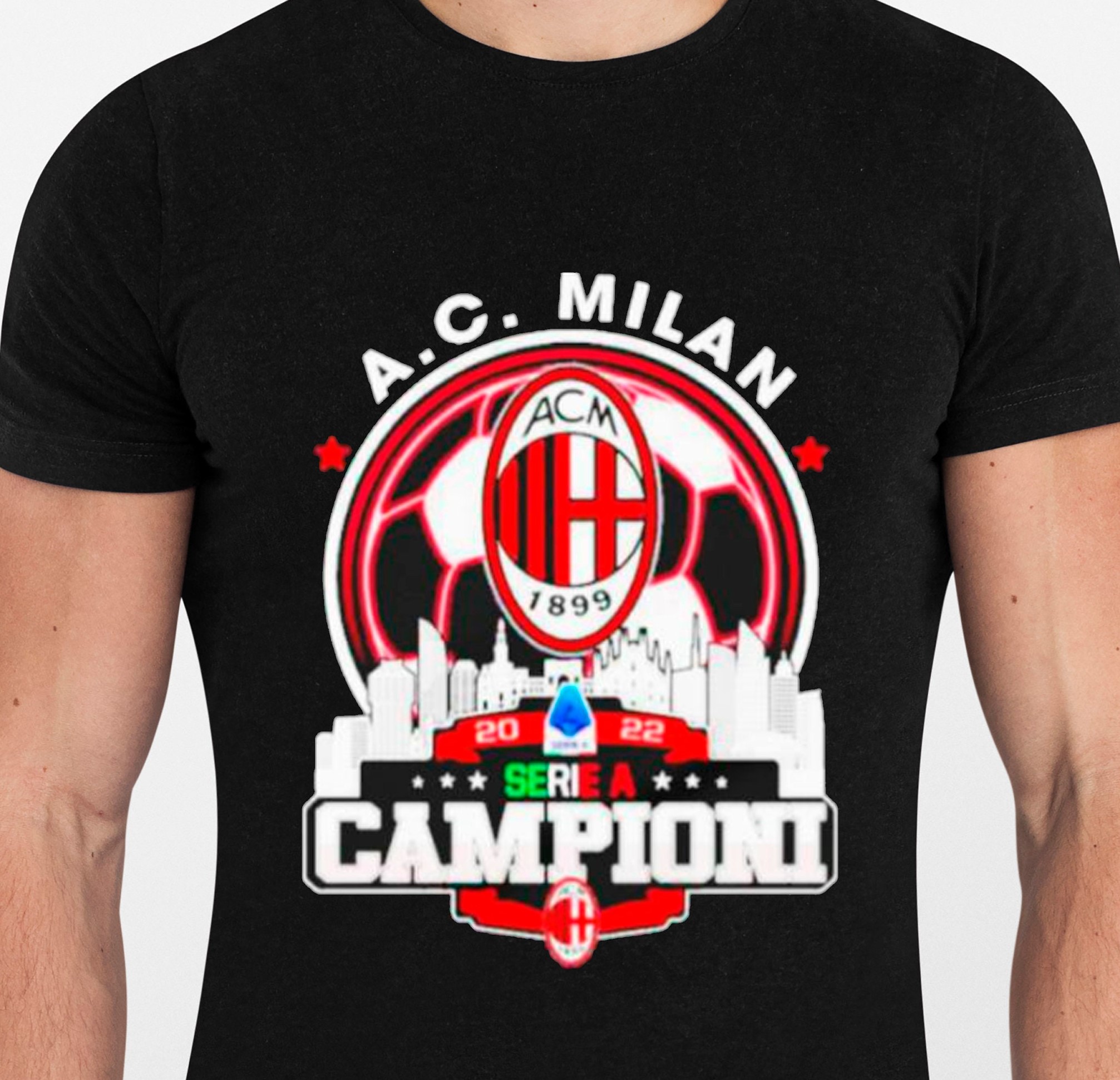 Ac Milan Champions Serie A 2022 Logo Unisex T-Shirt Ac Milan Champions Serie A 2022 Logo Unisex T-Shirt