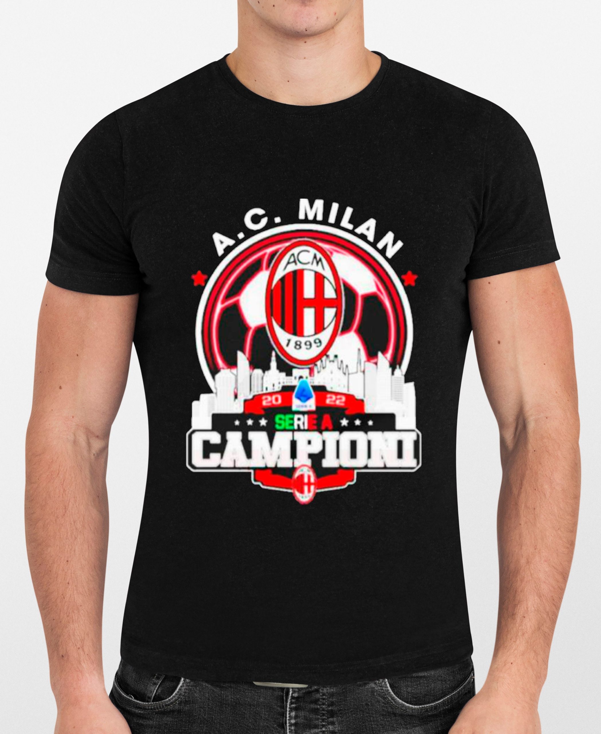 Ac Milan Champions Serie A 2022 Logo Unisex T-Shirt Ac Milan Champions Serie A 2022 Logo Unisex T-Shirt
