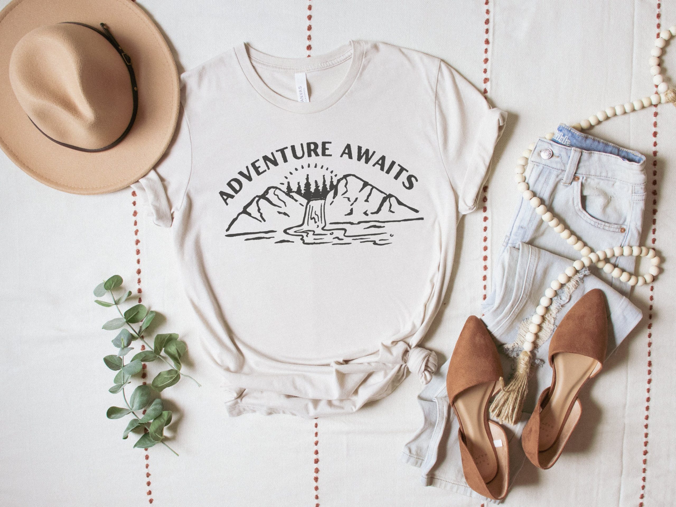 Adventure Awaits Mountan Unisex T-Shirt Adventure Awaits Mountan Unisex T-Shirt