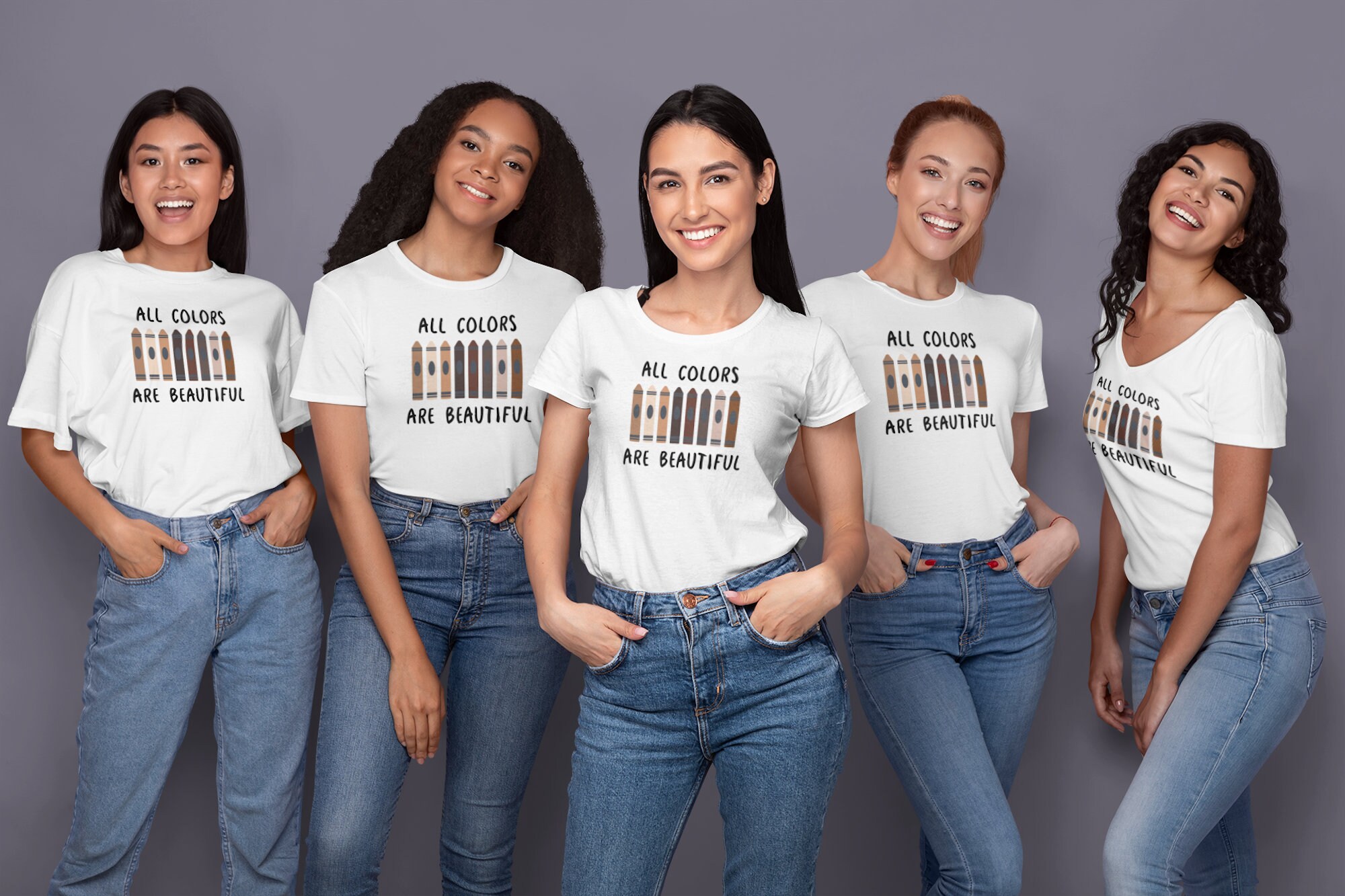 All Colors Are Beautiful Inclusive & Equality Unisex T-Shirt All Colors Are Beautiful Inclusive & Equality Unisex T-Shirt