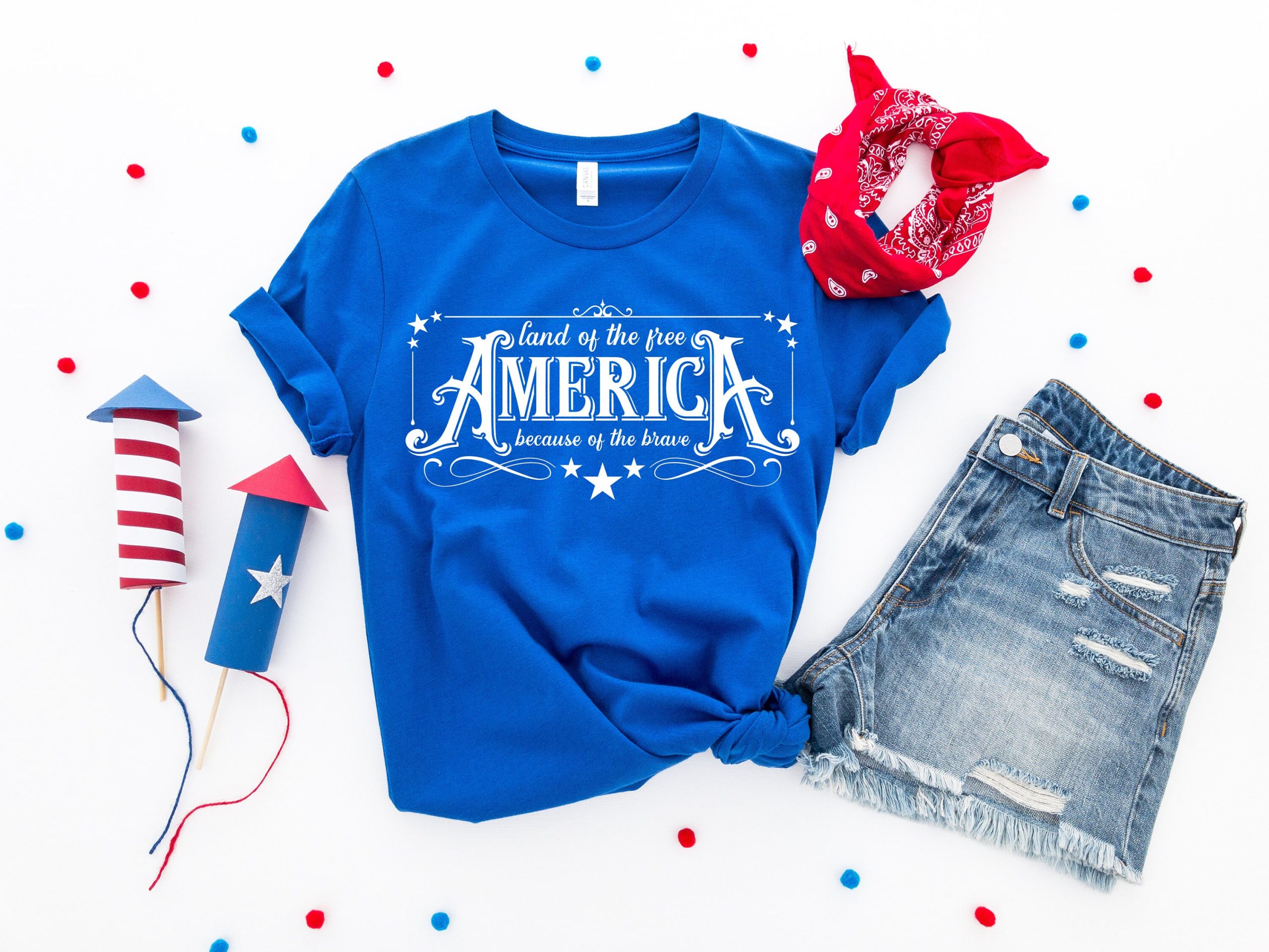America The Land Of The Free Because Of The Brave Patriotic Independence Day Unisex T-Shirt America The Land Of The Free Because Of The Brave Patriotic Independence Day Unisex T-Shirt