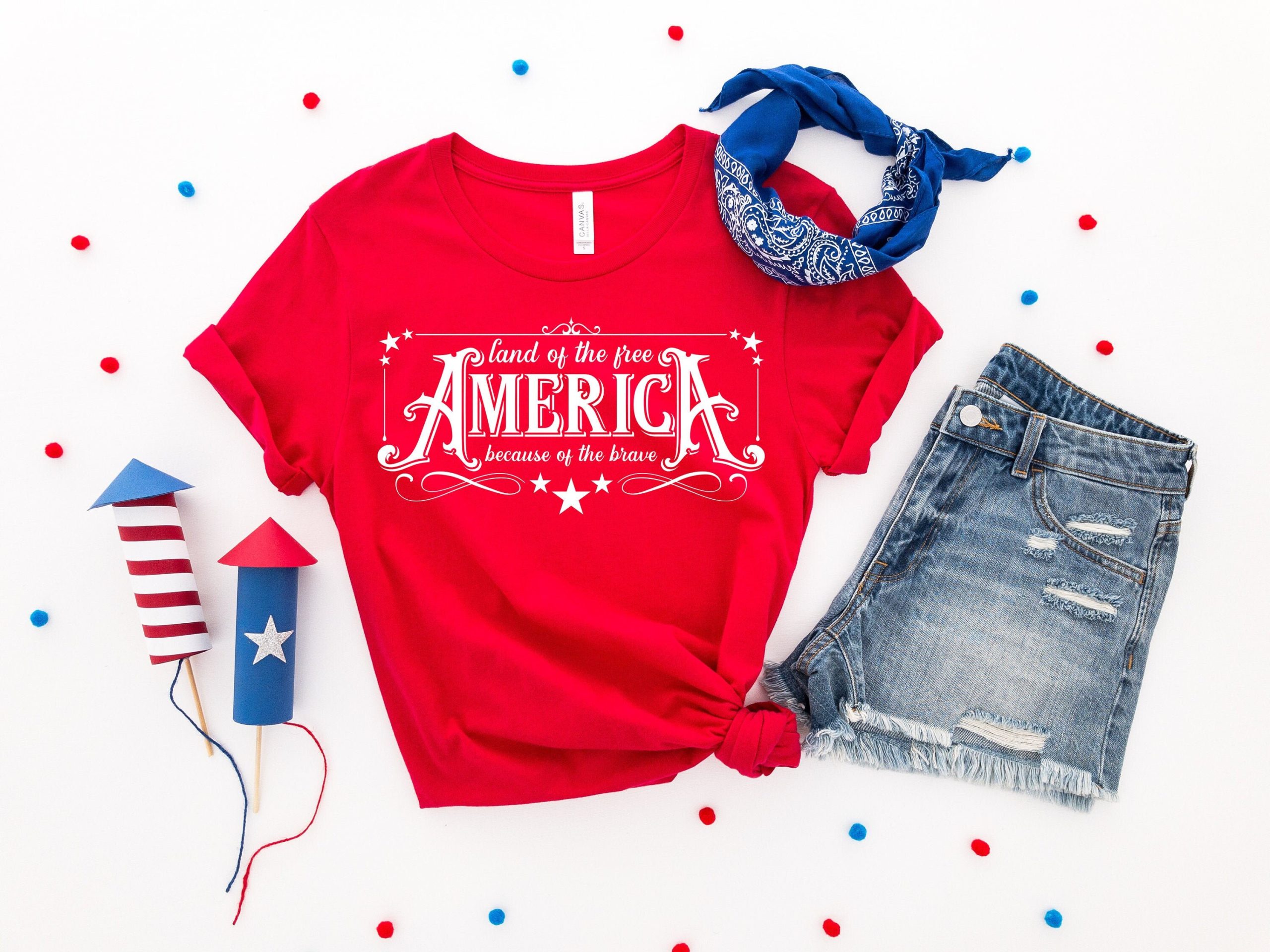 America The Land Of The Free Because Of The Brave Patriotic Independence Day Unisex T-Shirt America The Land Of The Free Because Of The Brave Patriotic Independence Day Unisex T-Shirt