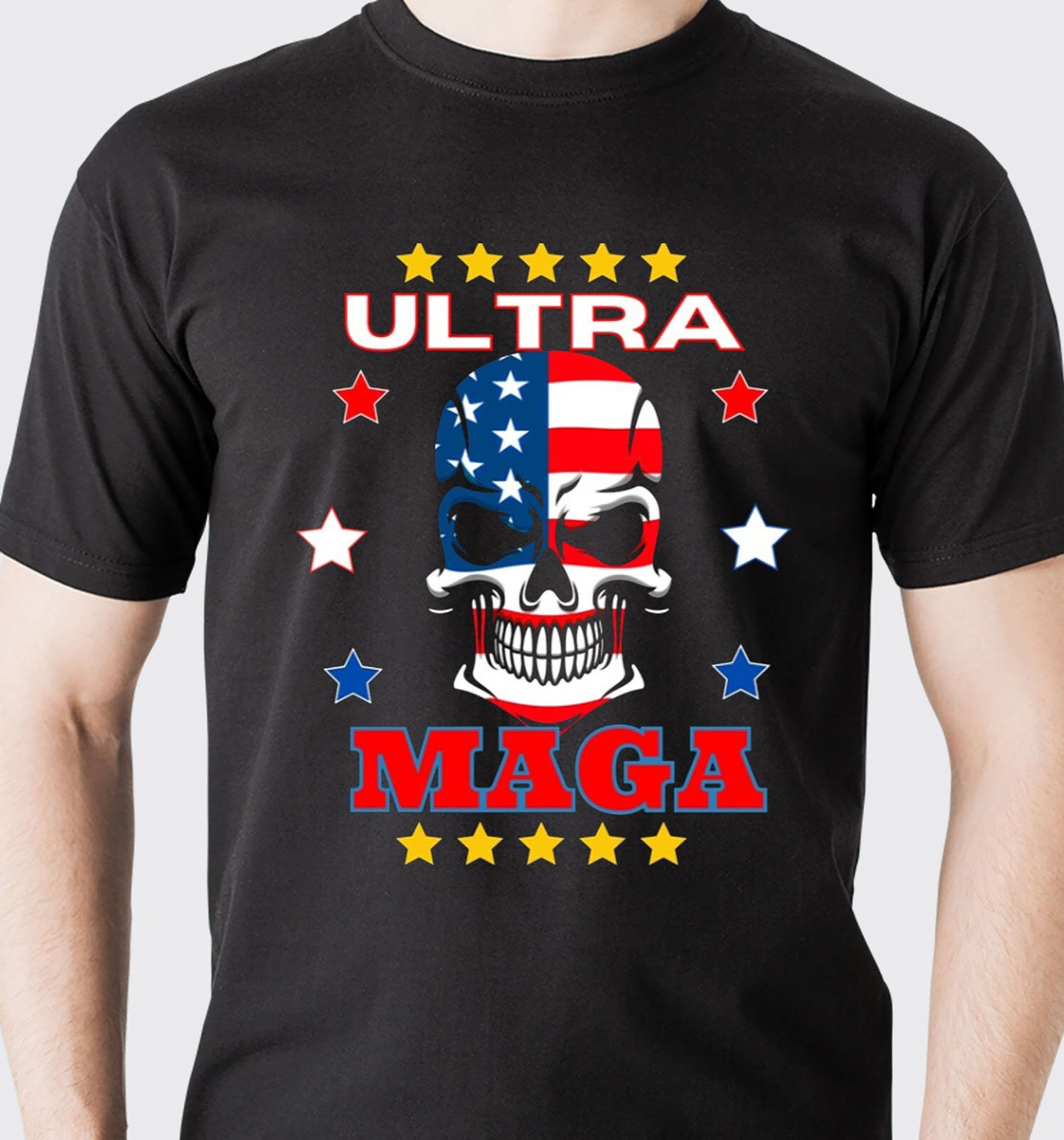 American Flag Skull Art Ultra Maga Donald Trump Maga Ultra Unisex T-Shirt American Flag Skull Art Ultra Maga Donald Trump Maga Ultra Unisex T-Shirt