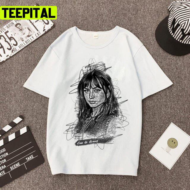 Ana De Armas Abstract Sketch Art Ana De Armas Unisex T-Shirt Ana De Armas Abstract Sketch Art Ana De Armas Unisex T-Shirt