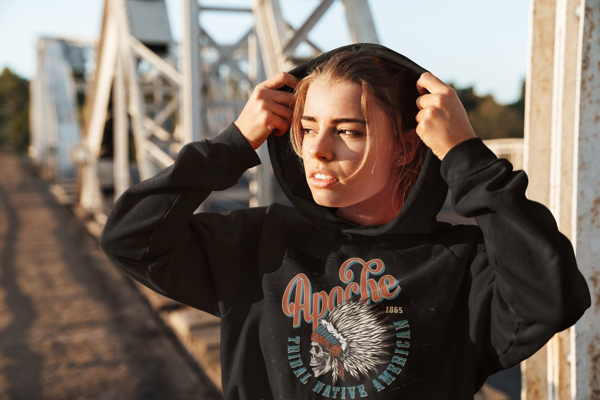 Apache Gold Tribal Native American Made Unisex Hoodie Apache Gold Tribal Native American Made Unisex Hoodie