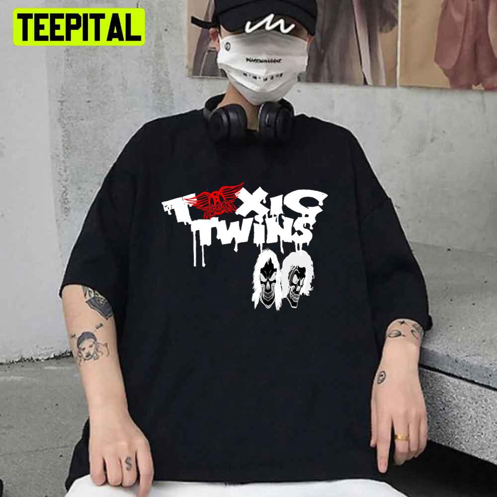 Art Toxic Twins On Black Unisex T-Shirt Art Toxic Twins On Black Unisex T-Shirt