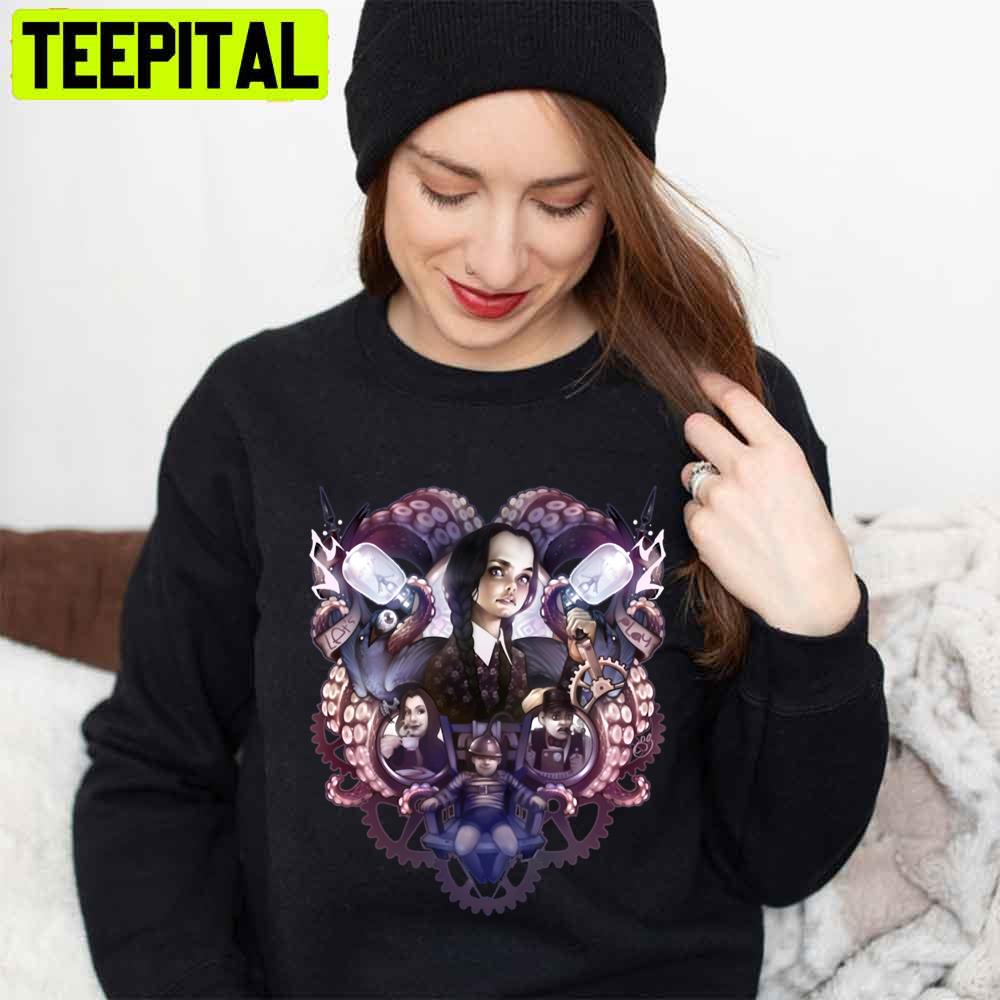 Art Wednesday Addams Unisex T-Shirt Art Wednesday Addams Unisex T-Shirt