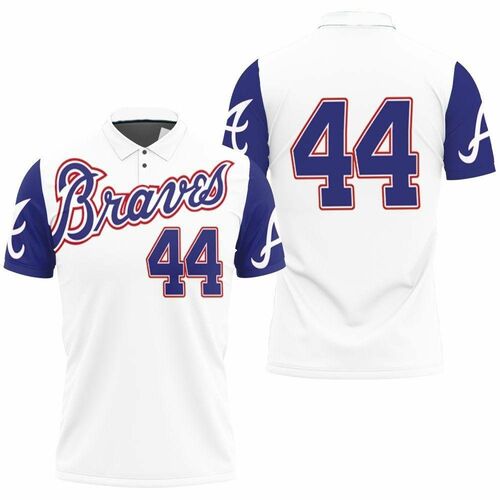 Atlanta Braves Hank Aaron 44 2020 Mlb White And Blue Jersey Inspired Polo Shirt Model A3041 All Over Print Shirt 3d T-shirt Atlanta Braves Hank Aaron 44 2020 Mlb White And Blue Jersey Inspired Polo Shirt Model A3041 All Over Print Shirt 3d T-shirt