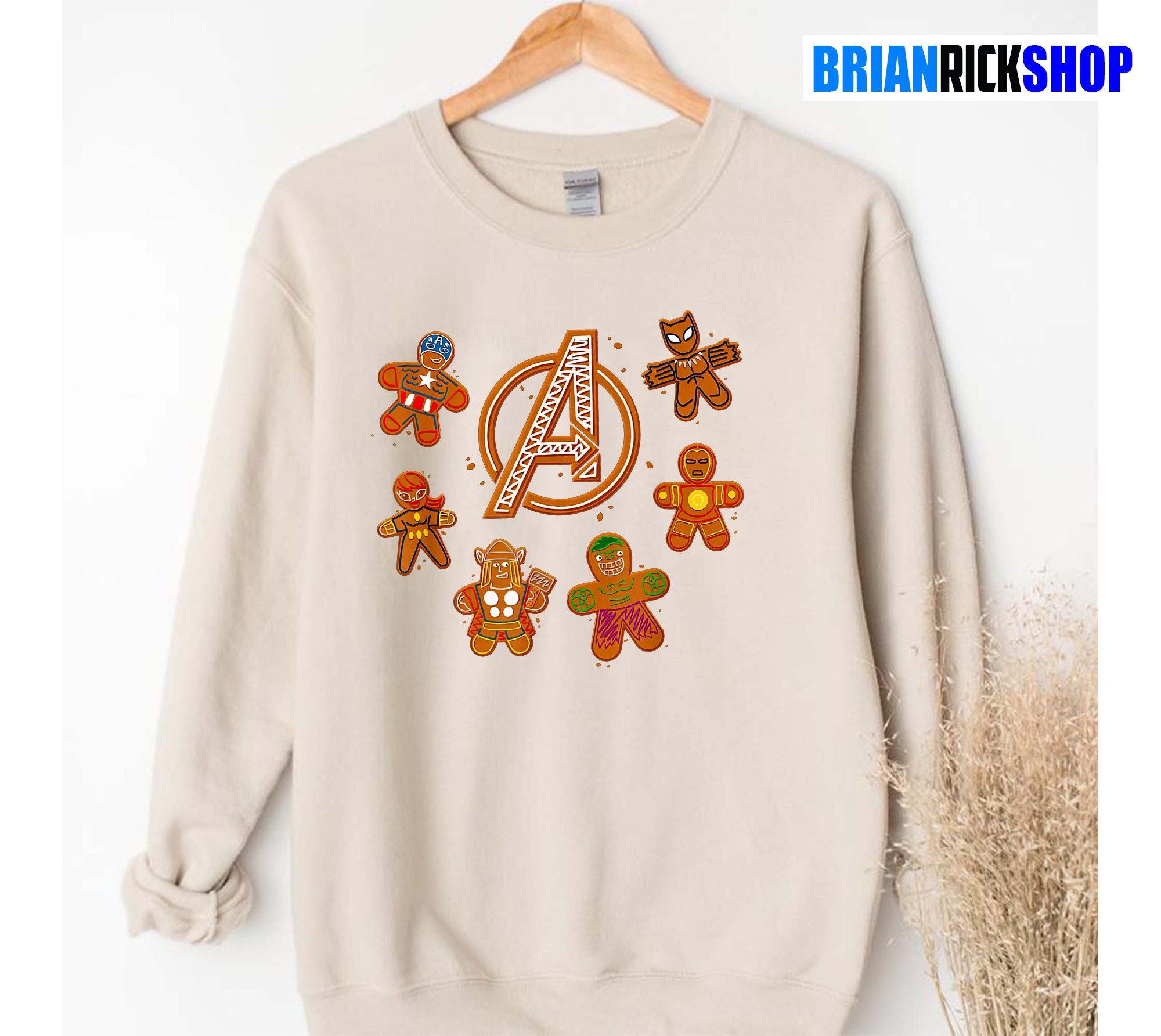 Avengers Christmas Marvel Gingerbread Cookie Unisex Sweatshirt Avengers Christmas Marvel Gingerbread Cookie Unisex Sweatshirt