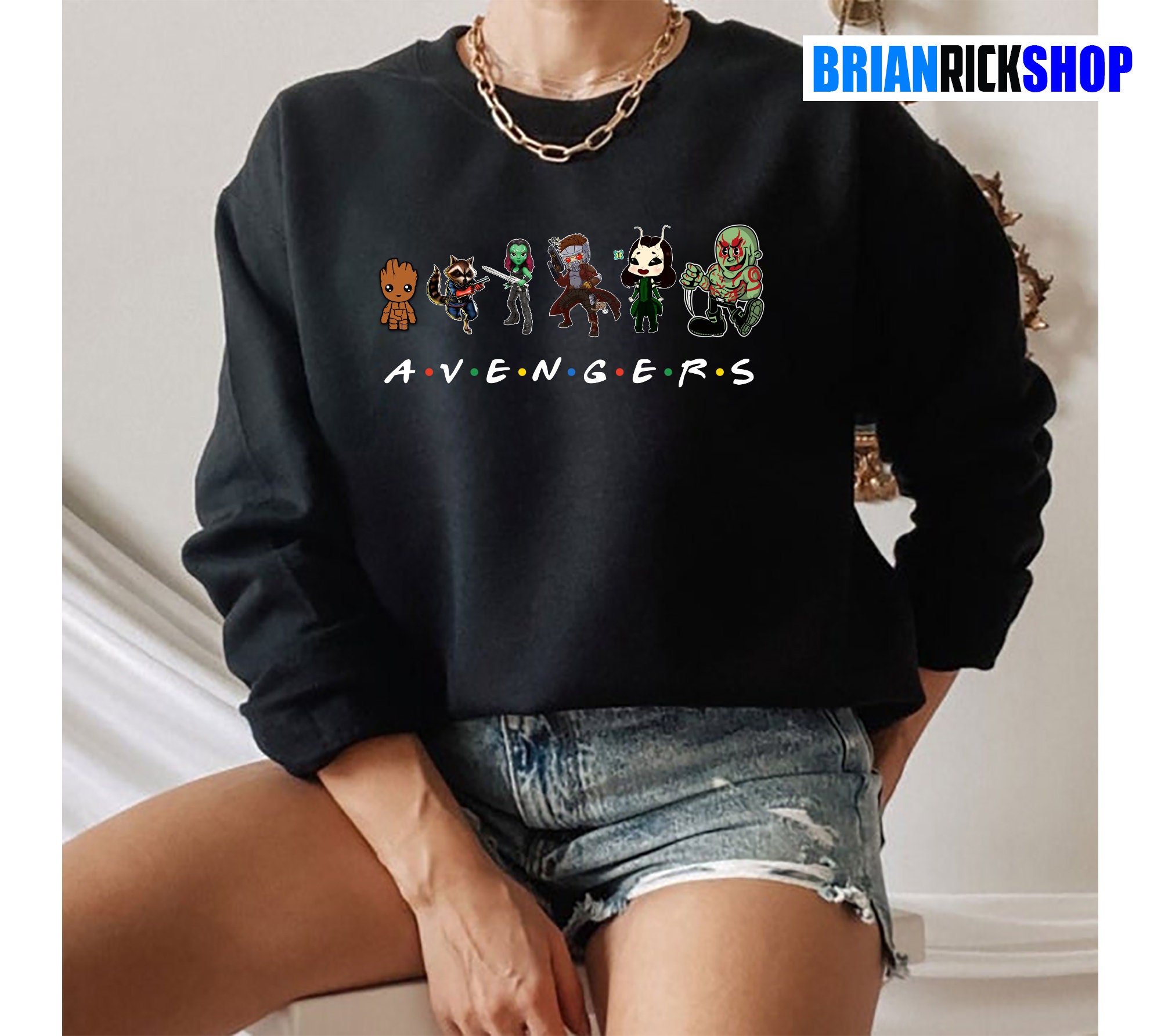 Avengers Friends Guardians Of The Galaxy Unisex Sweatshirt Avengers Friends Guardians Of The Galaxy Unisex Sweatshirt