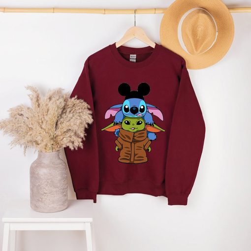 Baby Yoda And Stitch Disney Unisex Sweatshirt