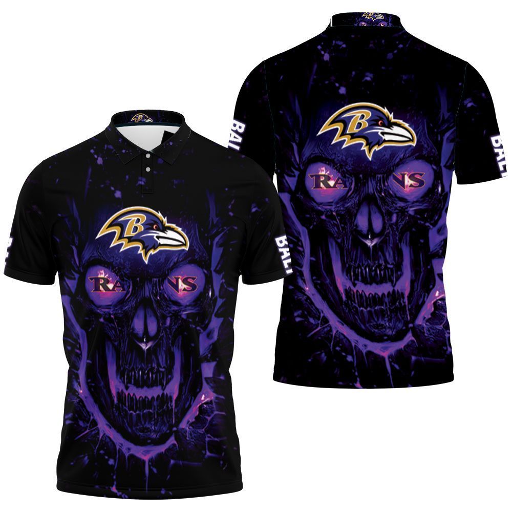 Baltimore Ravens Nfl Skull For Fan 3d Polo Shirt Jersey All Over Print Shirt 3d T-shirt Baltimore Ravens Nfl Skull For Fan 3d Polo Shirt Jersey All Over Print Shirt 3d T-shirt