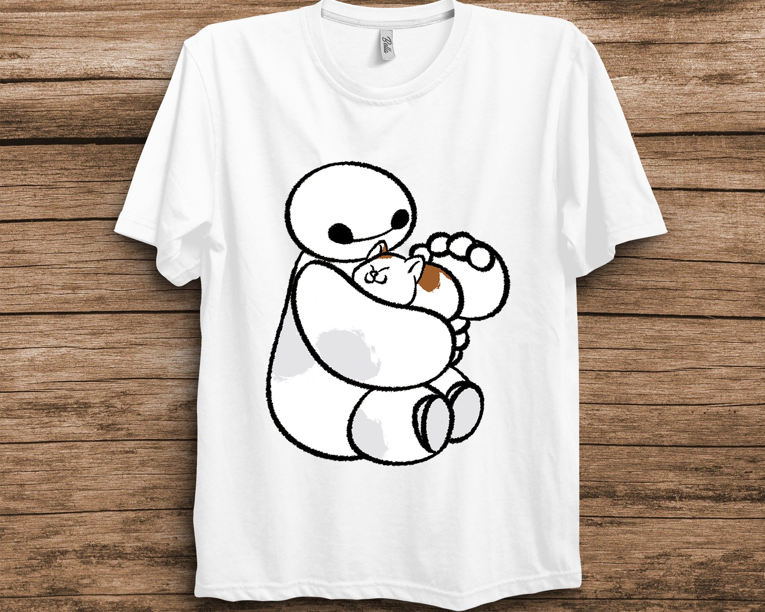 Big Hero Disney 6 Baymax Cat Cute Unisex T-Shirt Big Hero Disney 6 Baymax Cat Cute Unisex T-Shirt