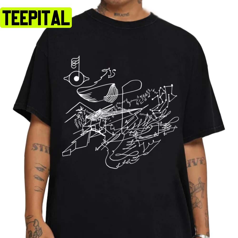 Biophilia Ii White Line Art Bjork Unisex T-Shirt Biophilia Ii White Line Art Bjork Unisex T-Shirt