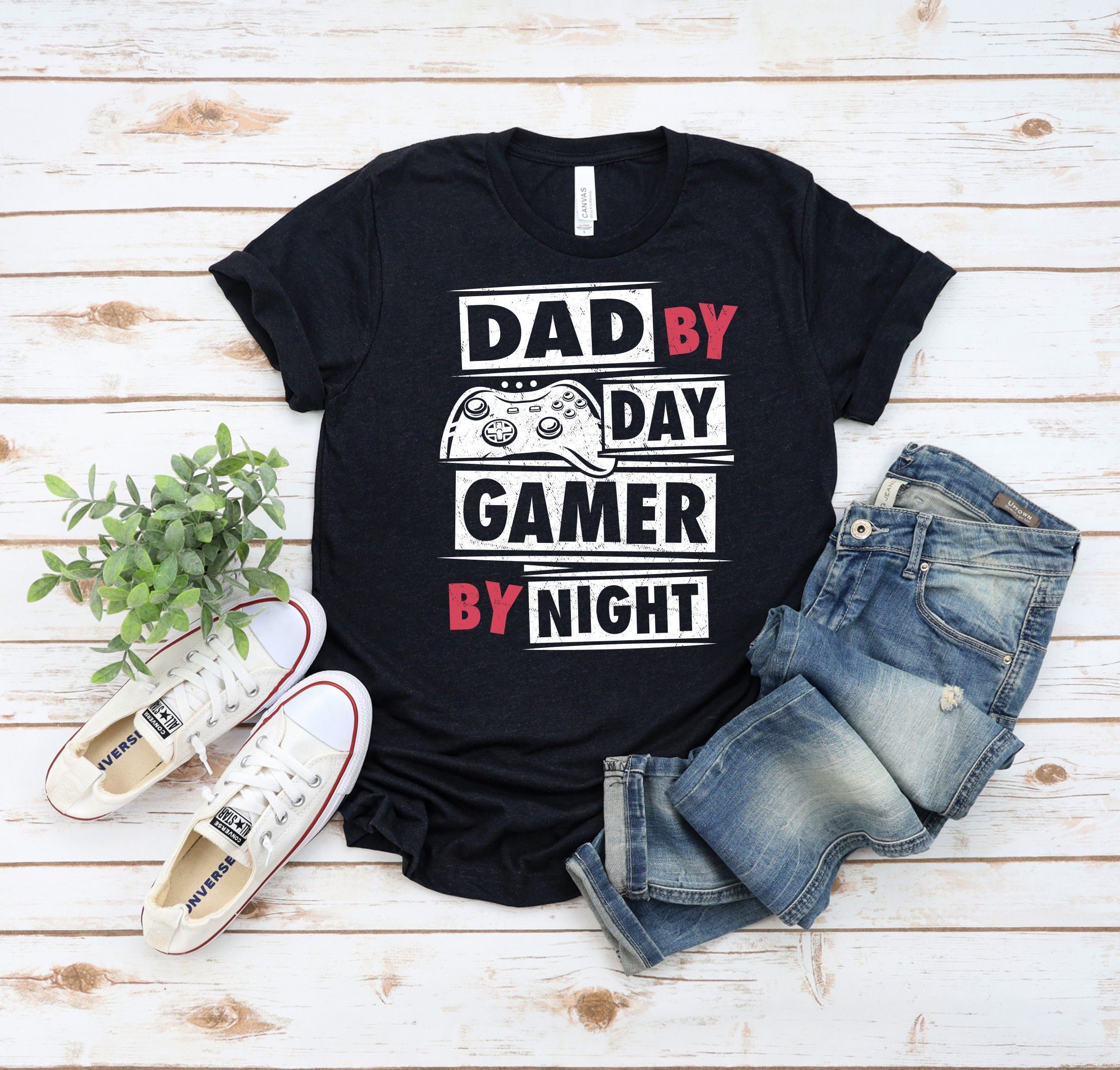 Black Art Dad By Day Gamer By Father's Day Unisex T-Shirt Black Art Dad By Day Gamer By Father's Day Unisex T-Shirt