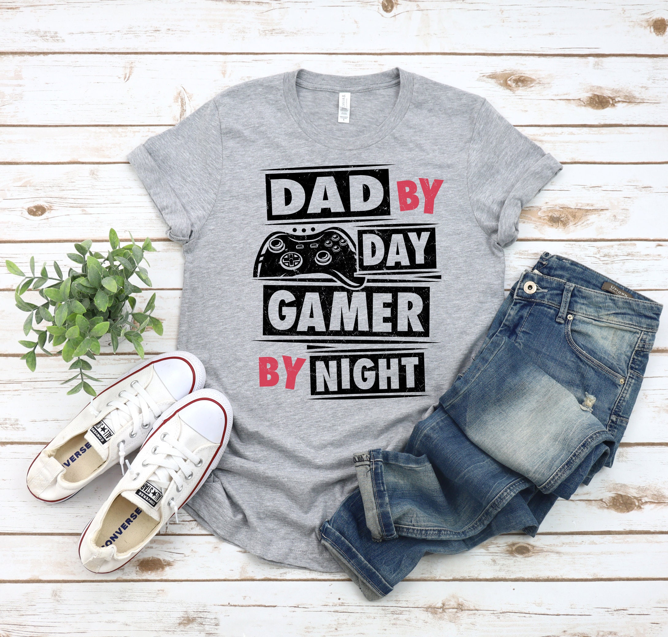 Black Art Dad By Day Gamer By Father's Day Unisex T-Shirt Black Art Dad By Day Gamer By Father's Day Unisex T-Shirt