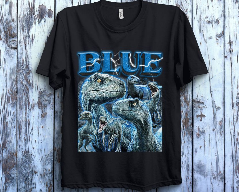 Blue Portrait Graphic Jurassic World Dominion Jurassic Park Shirt Blue Portrait Graphic Jurassic World Dominion Jurassic Park Shirt