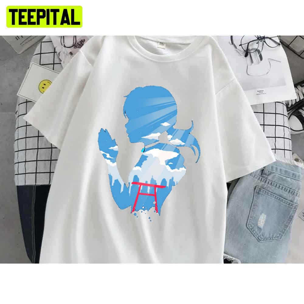 Blue Sky Art Hina Praying Weathering With You Unisex T-Shirt Blue Sky Art Hina Praying Weathering With You Unisex T-Shirt