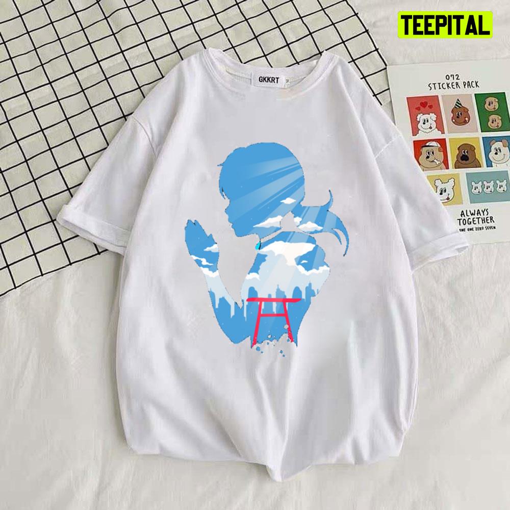 Blue Sky Art Hina Praying Weathering With You Unisex T-Shirt Blue Sky Art Hina Praying Weathering With You Unisex T-Shirt