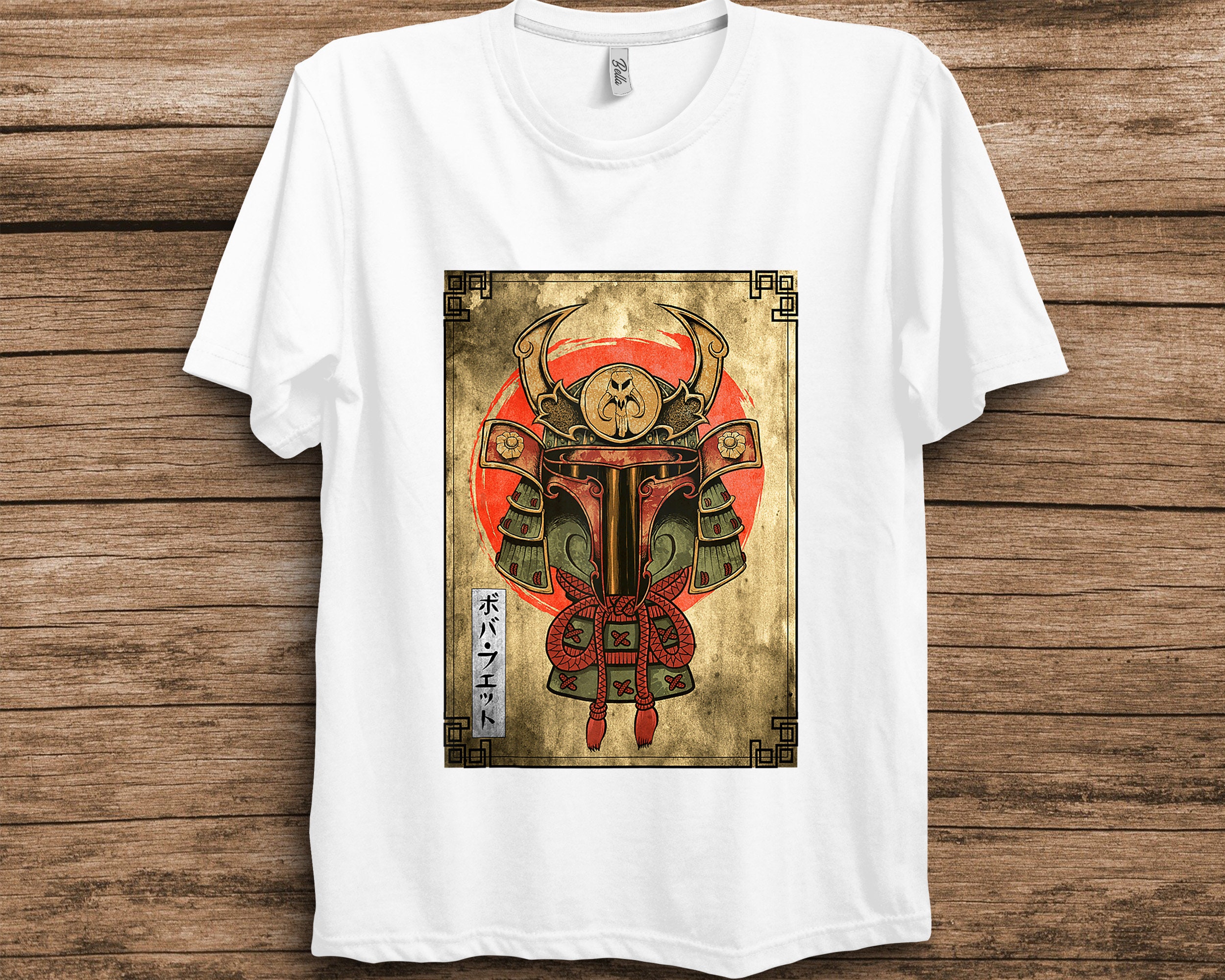 Boba Fett Samurai Style Poster Star Wars Unisex T-Shirt Boba Fett Samurai Style Poster Star Wars Unisex T-Shirt